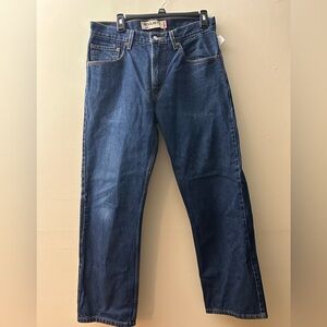 Levi 505 Dark Wash Straight Leg Jeans Size 33x30